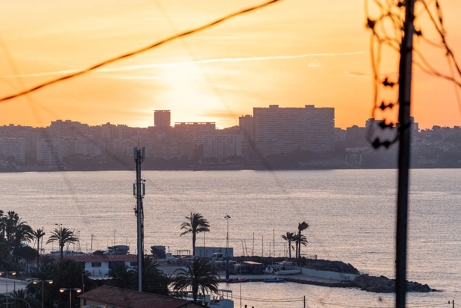 Sunrise over Alicante bay