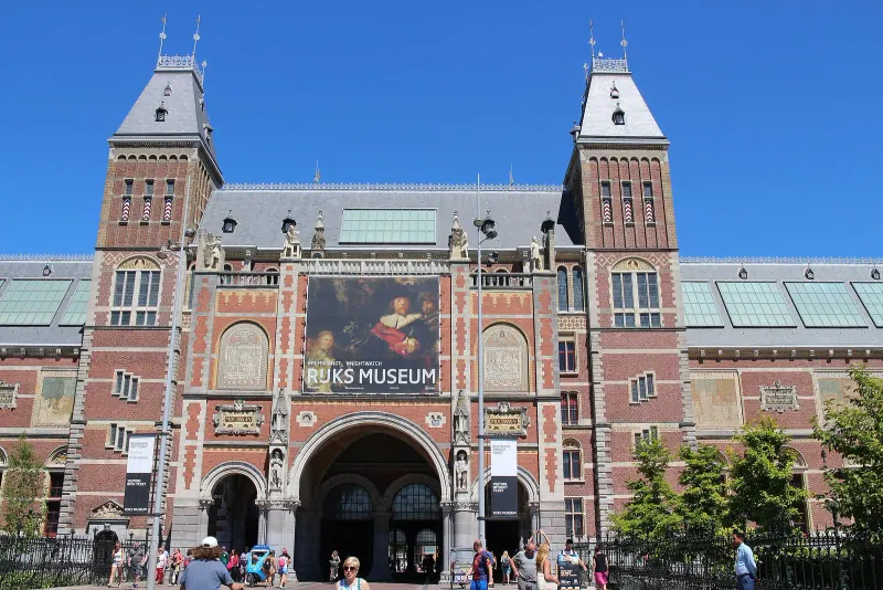 The Rijksmuseum's red brick south facade