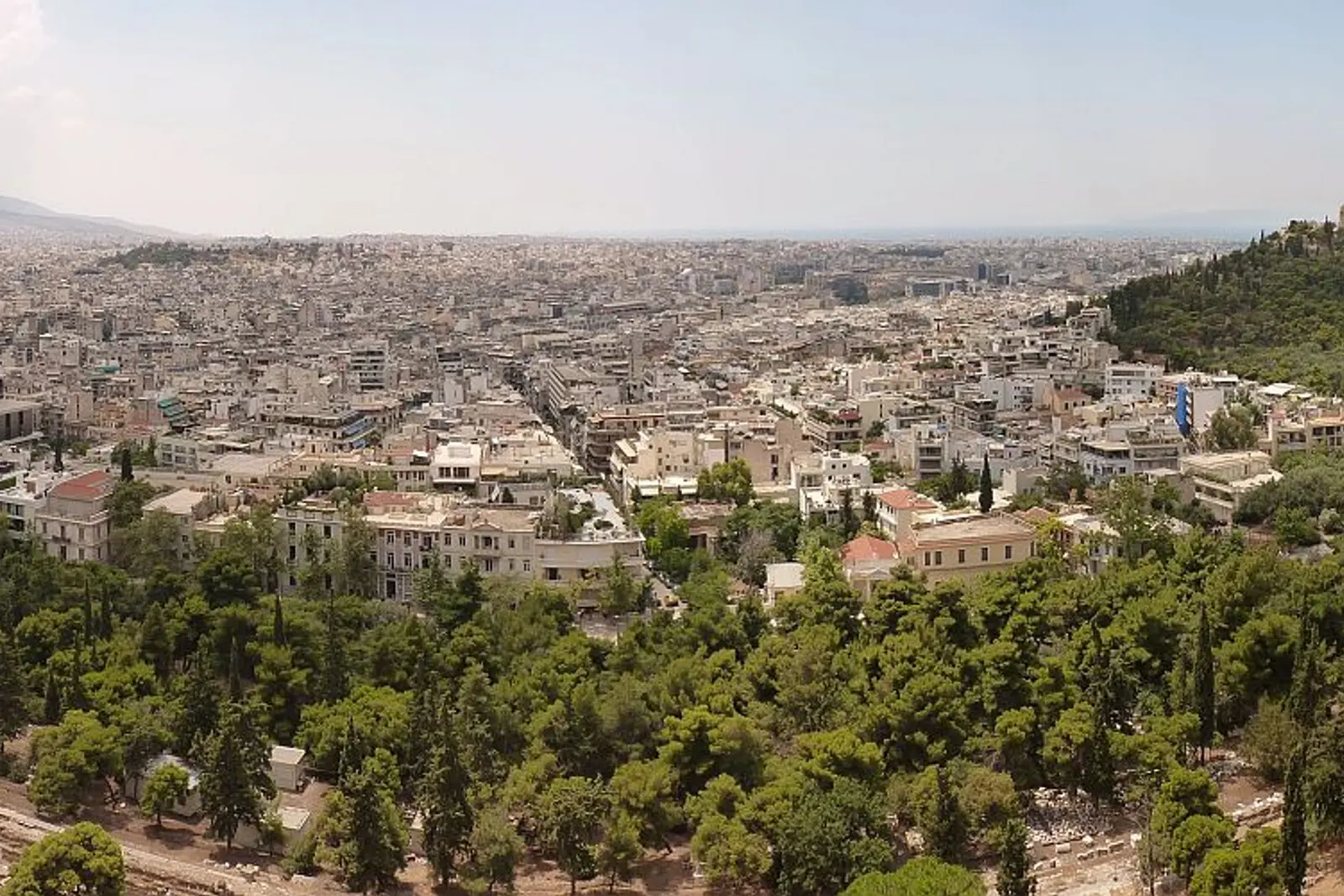 The Acropolis above the Athens skyline from Filopappou hill