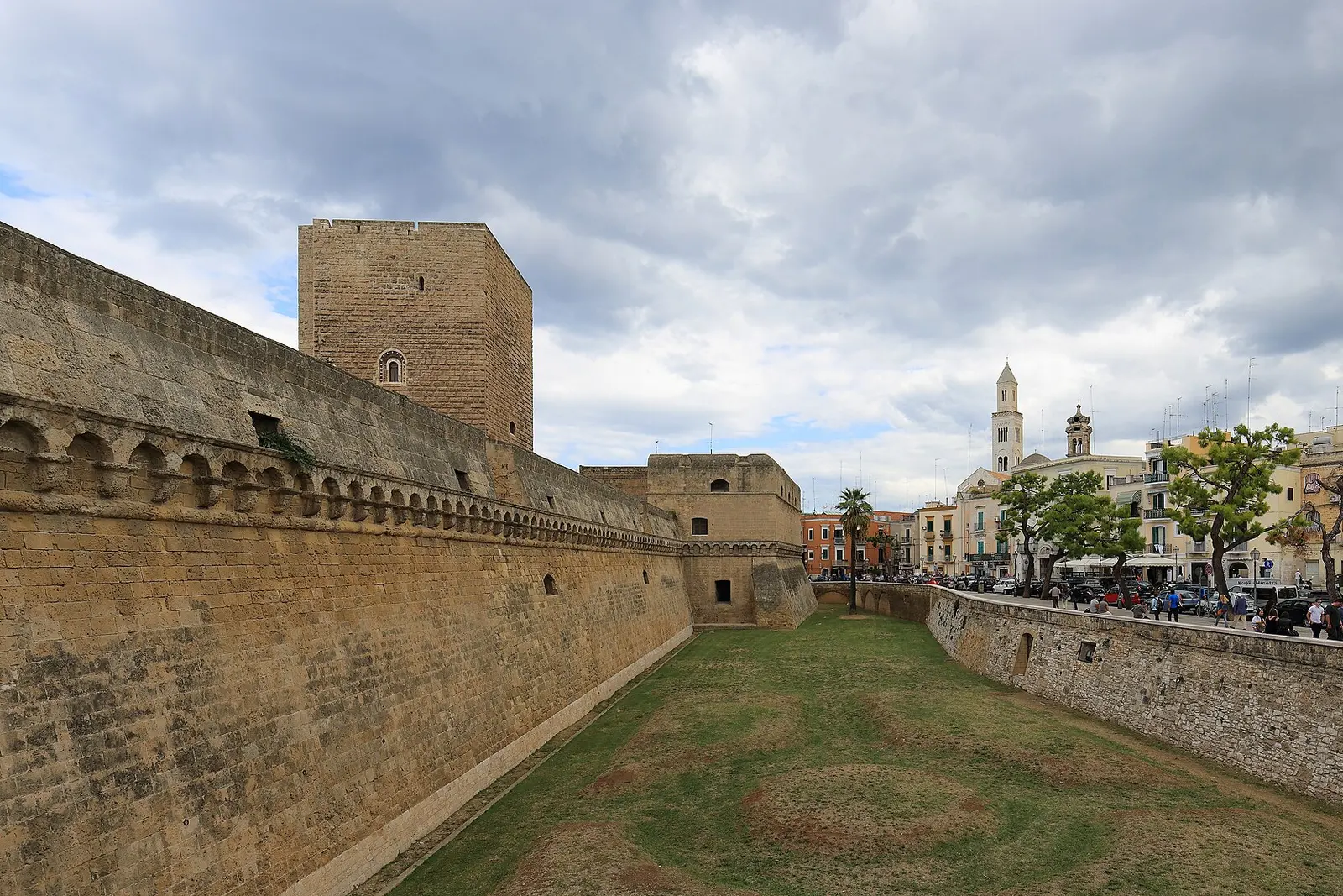 Bari's castle and old town from above