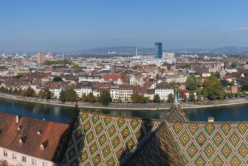 A panorama of Basel on the Rhine