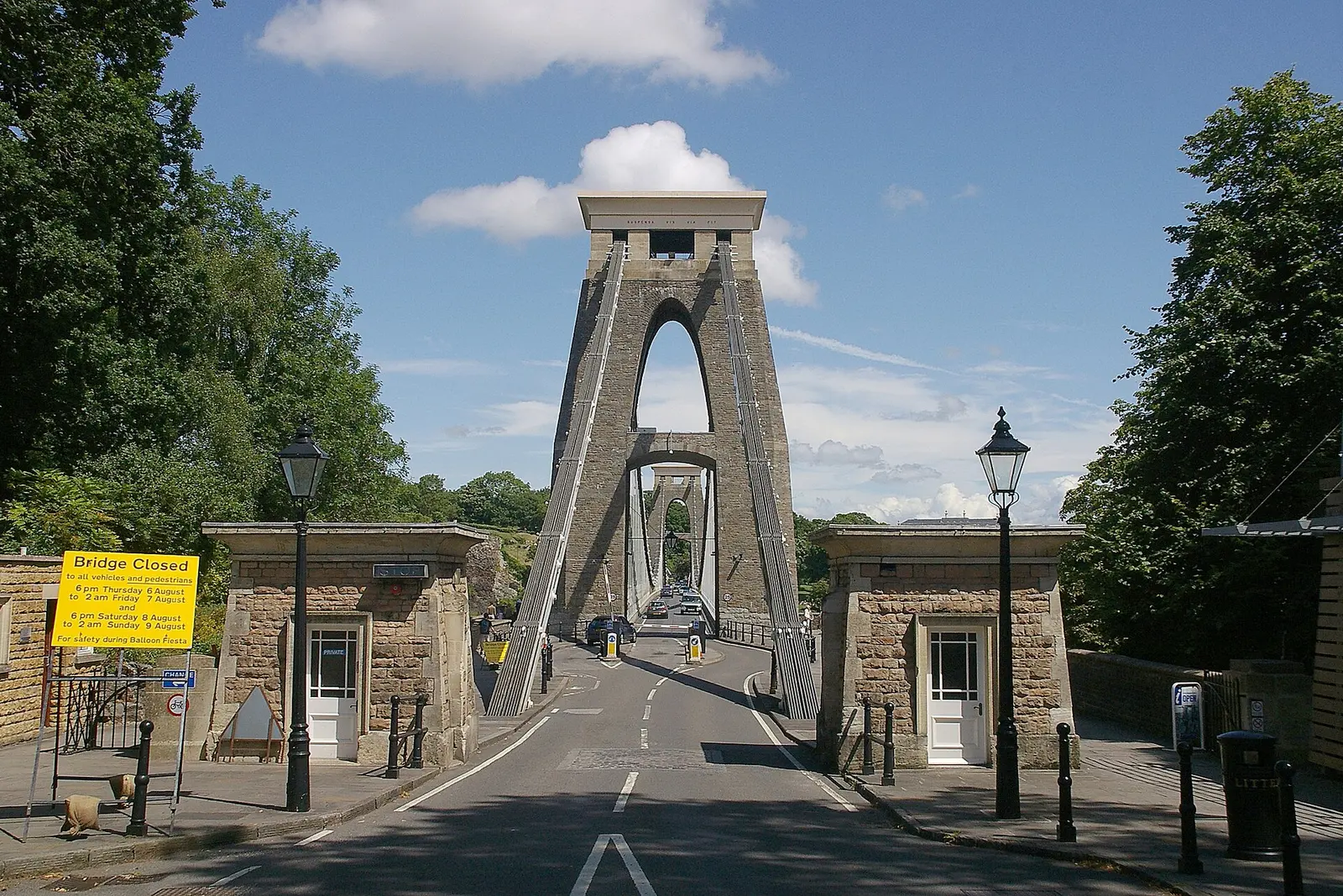 The Clifton Suspension Bridge spanning the Avon Gorge in Bristol