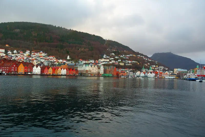 Bergen harbour front and the old Hanseatic wharf