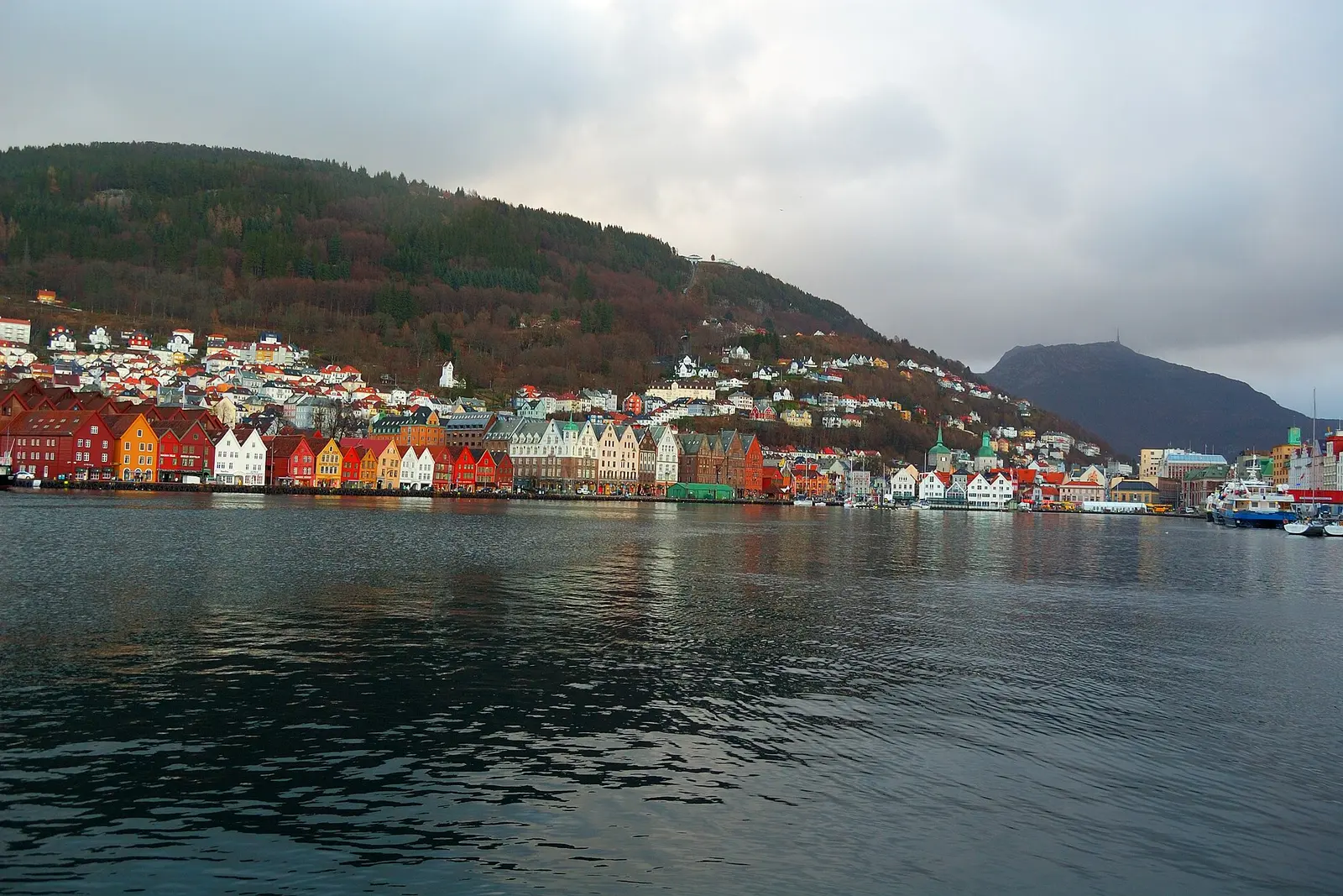 Bergen harbour front and the old Hanseatic wharf
