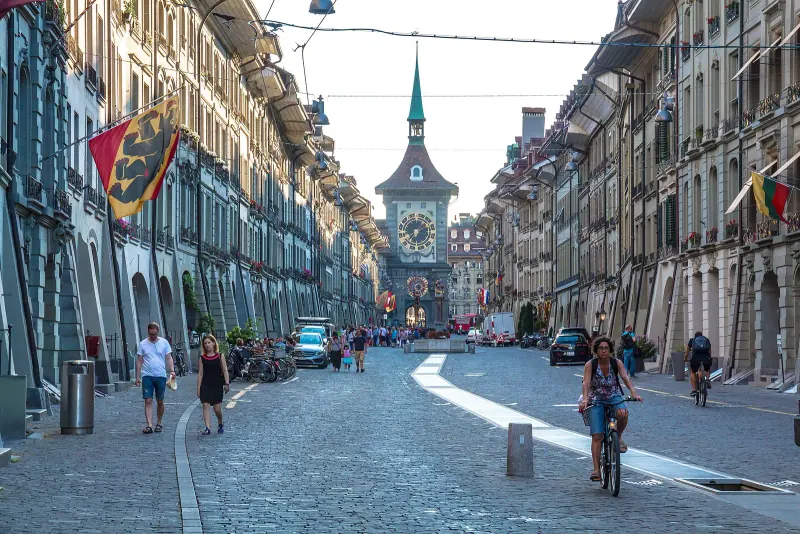 The Zytglogge clock tower in Bern