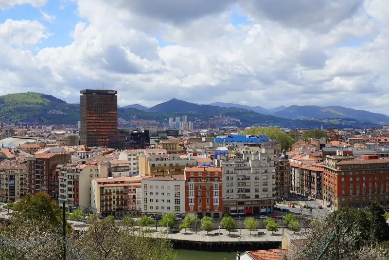 The Bilbao skyline from Etxebarria park