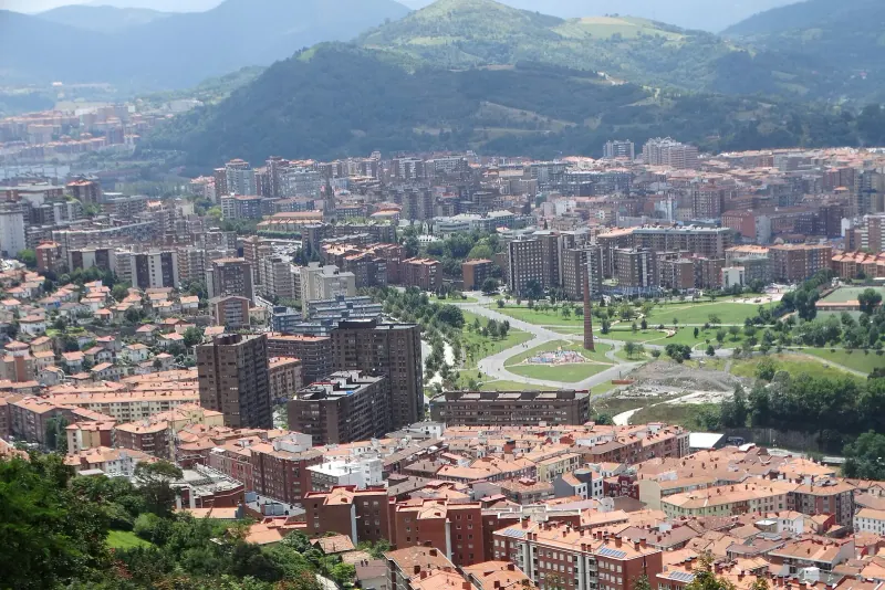 Bilbao seen from the top of the Artxanda funicular