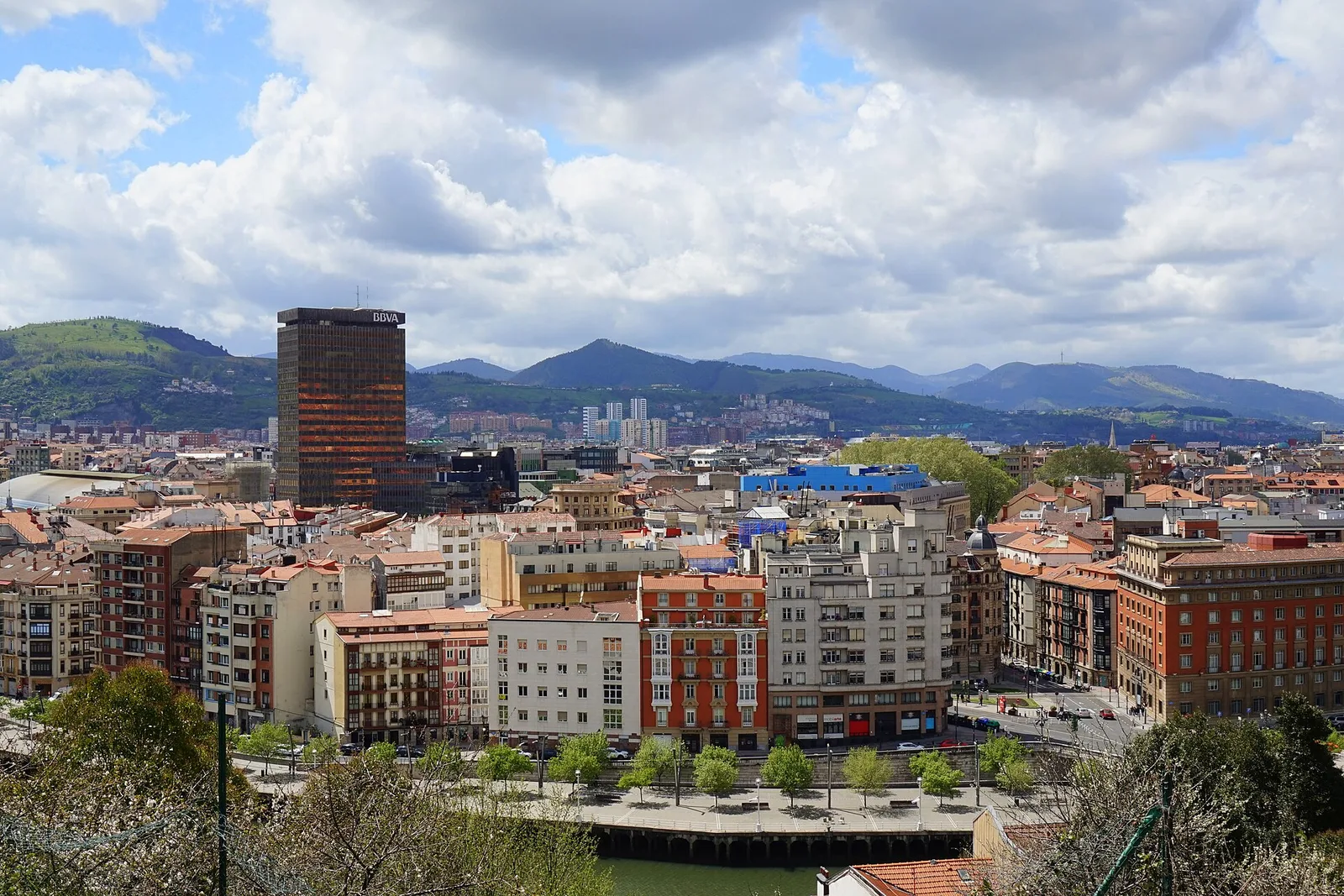 The Bilbao skyline from Etxebarria park