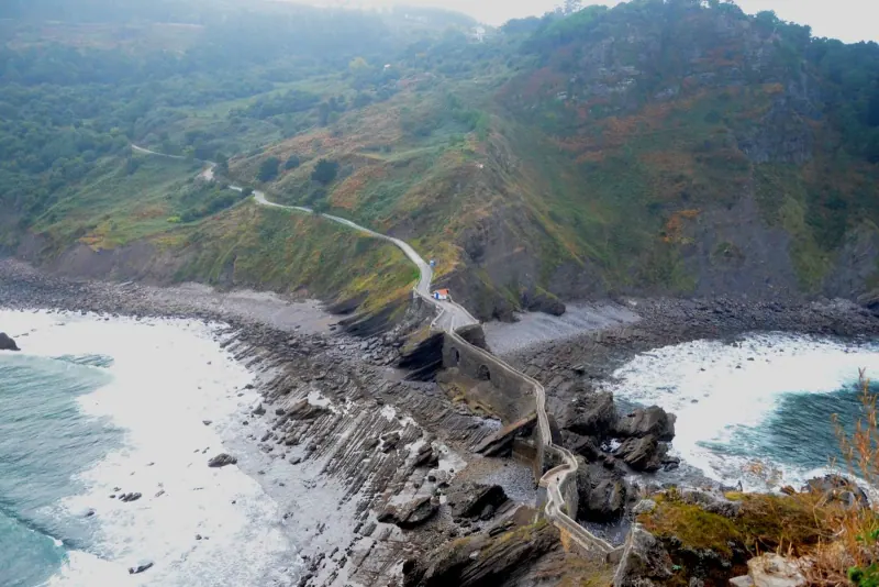 The steps up to San Juan de Gaztelugatxe on the Basque coast