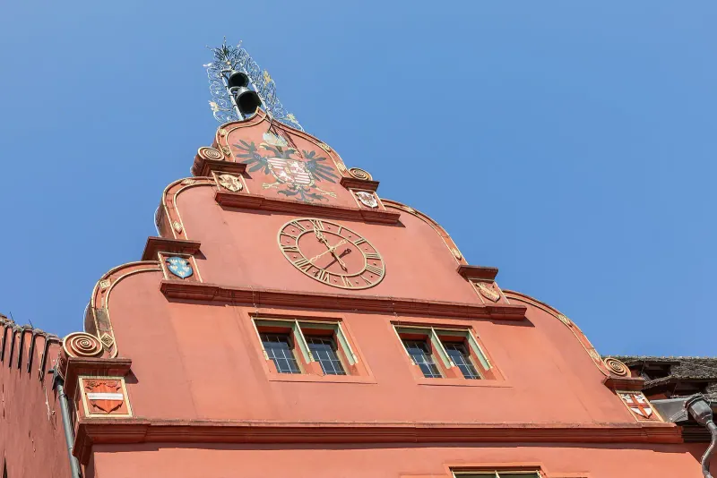 The red Old Town Hall in Freiburg im Breisgau