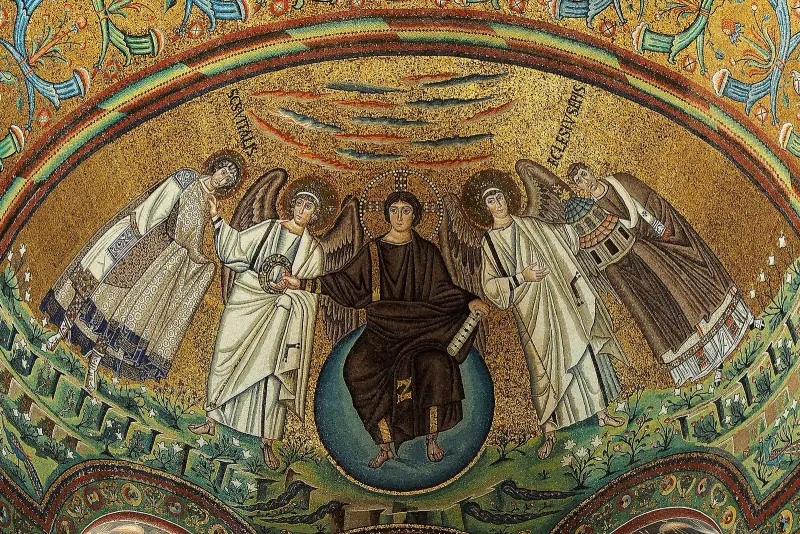 Apse mosaic inside the Basilica of San Vitale in Ravenna