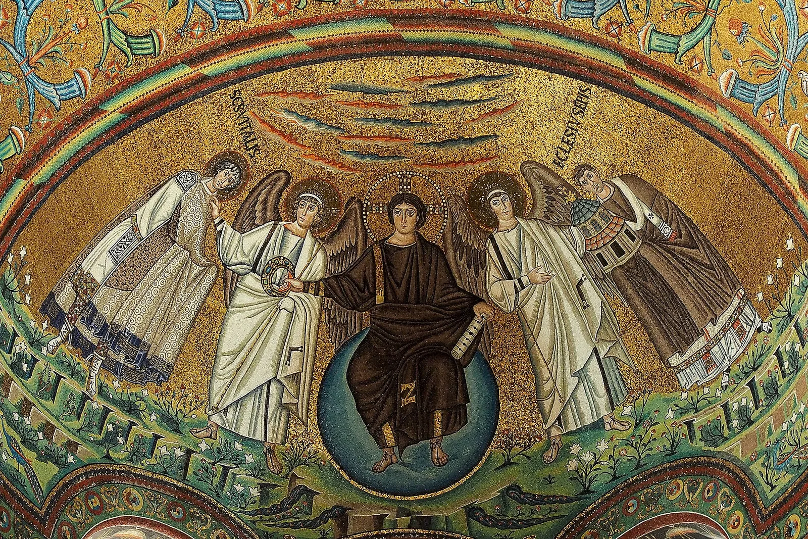 Apse mosaic inside the Basilica of San Vitale in Ravenna