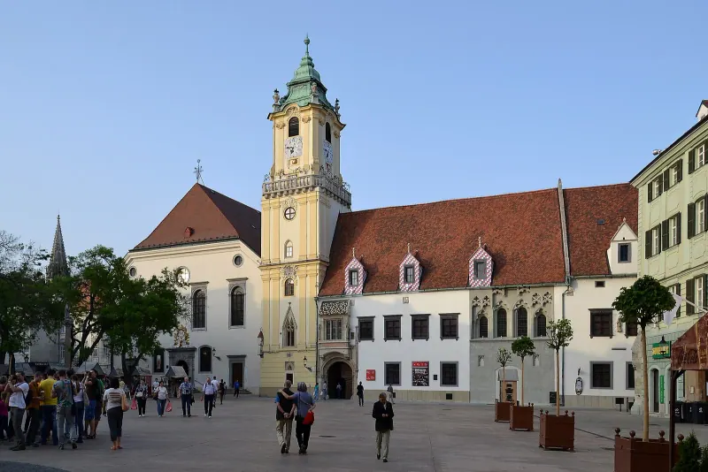 The Main Square and Old Town Hall in Bratislava