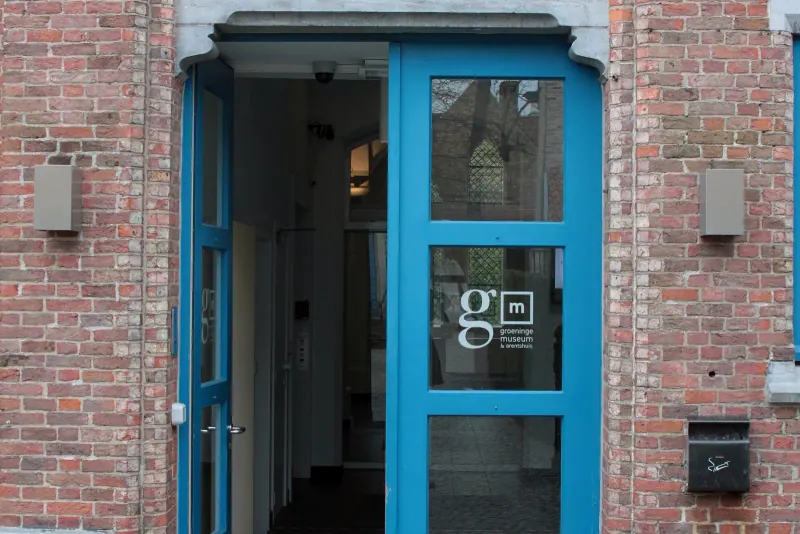 The entrance to the Groeninge Museum in Bruges