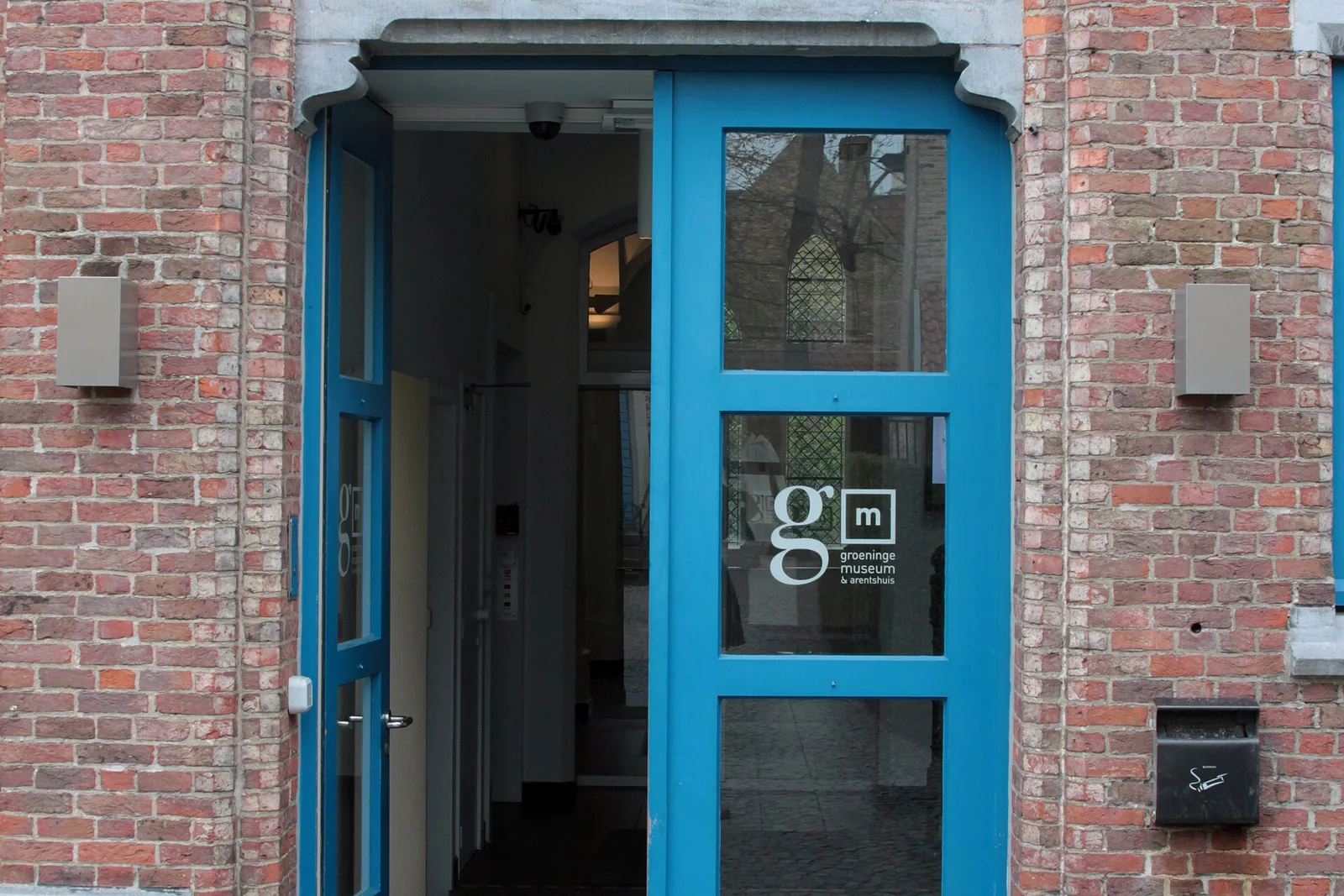 The entrance to the Groeninge Museum in Bruges