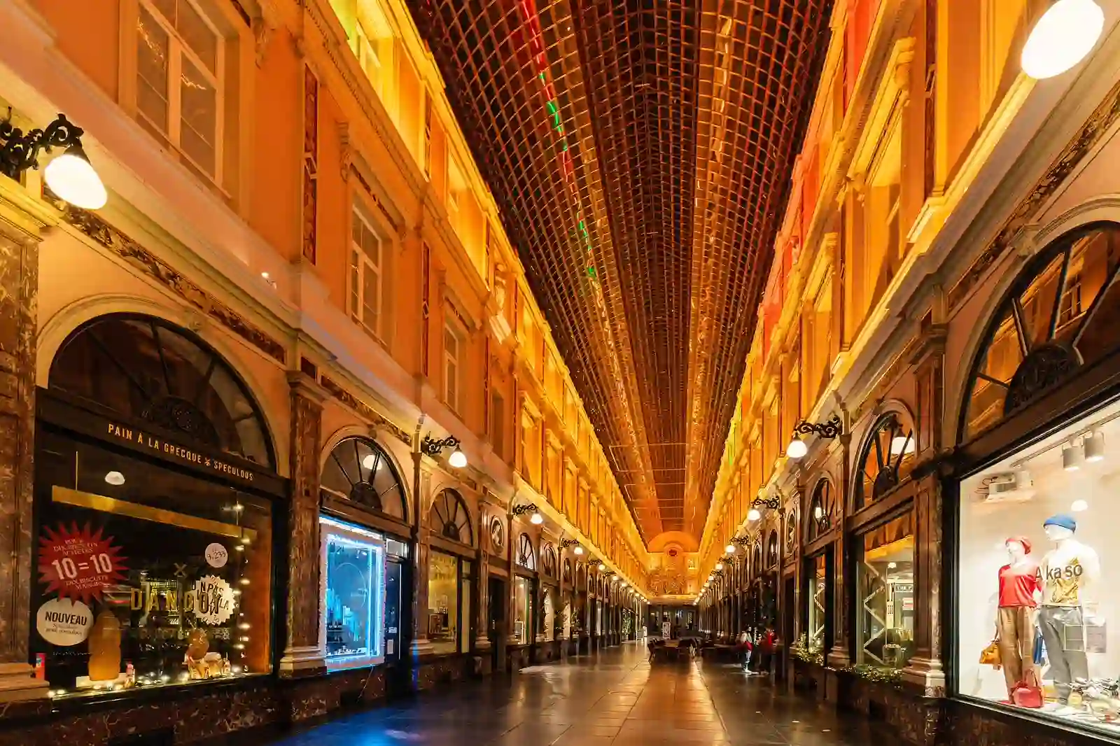 Galeries Royales Saint-Hubert shopping arcade in Brussels