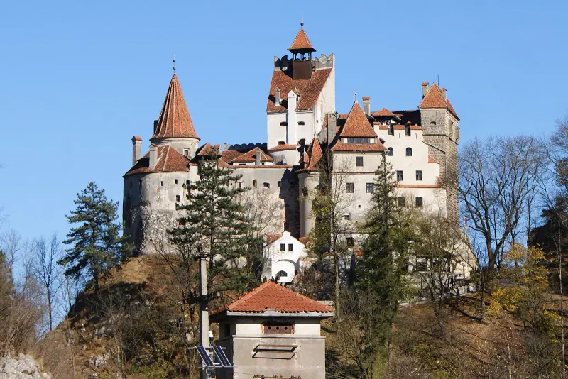 Bran Castle on its rock in Transylvania