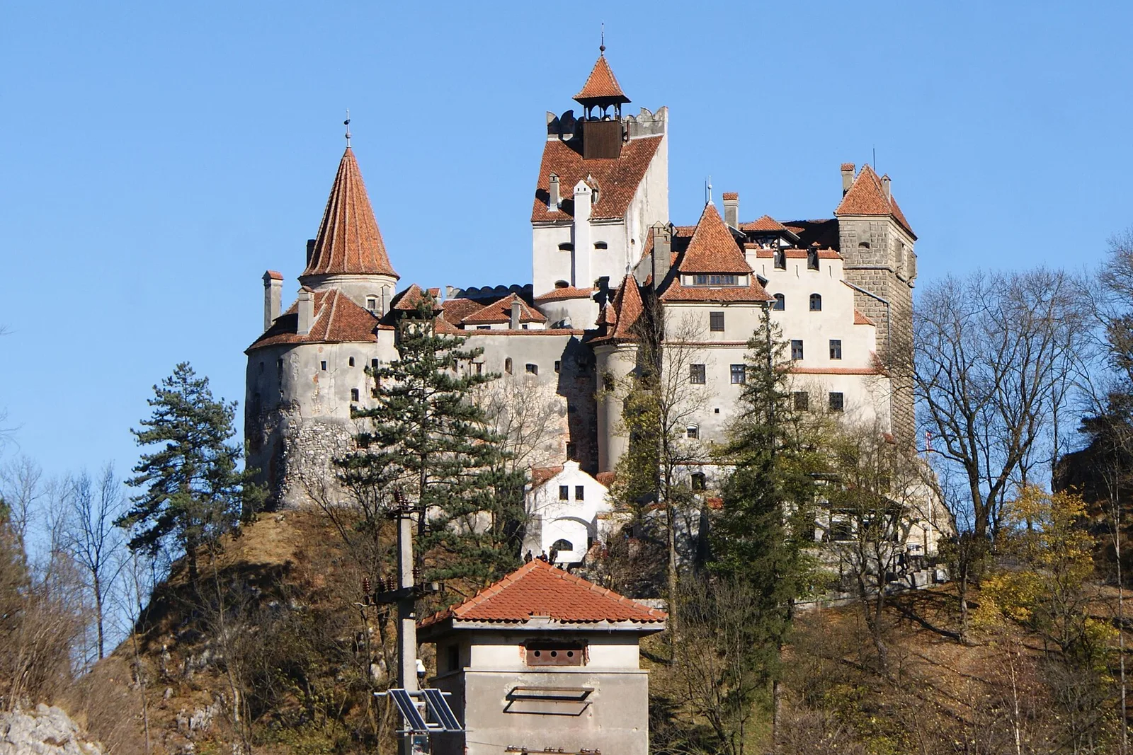Bran Castle on its rock in Transylvania