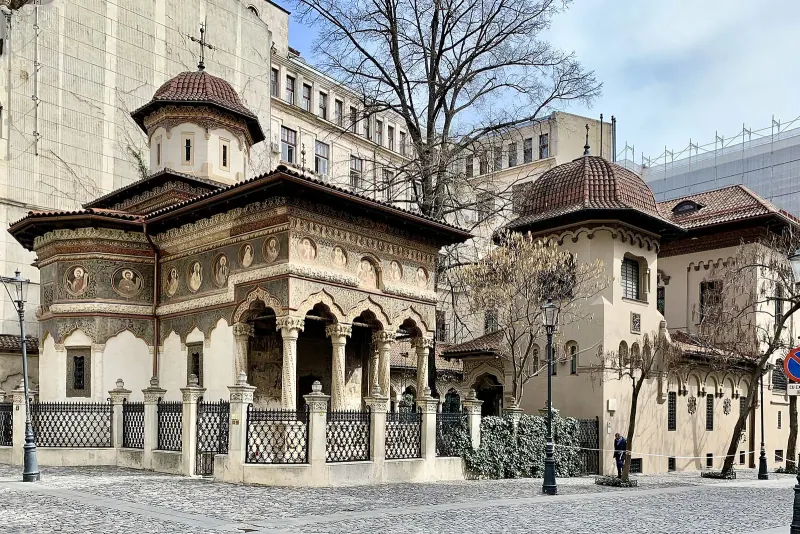 The Stavropoleos monastery in Bucharest's old town