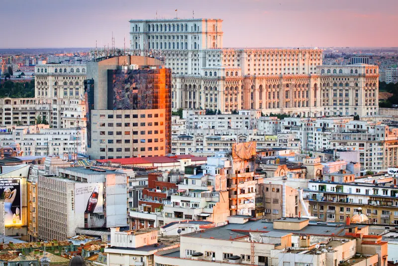 The Palace of Parliament in Bucharest, one of the largest buildings on earth