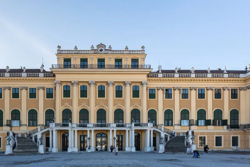 Schonbrunn Palace and its gardens in Vienna