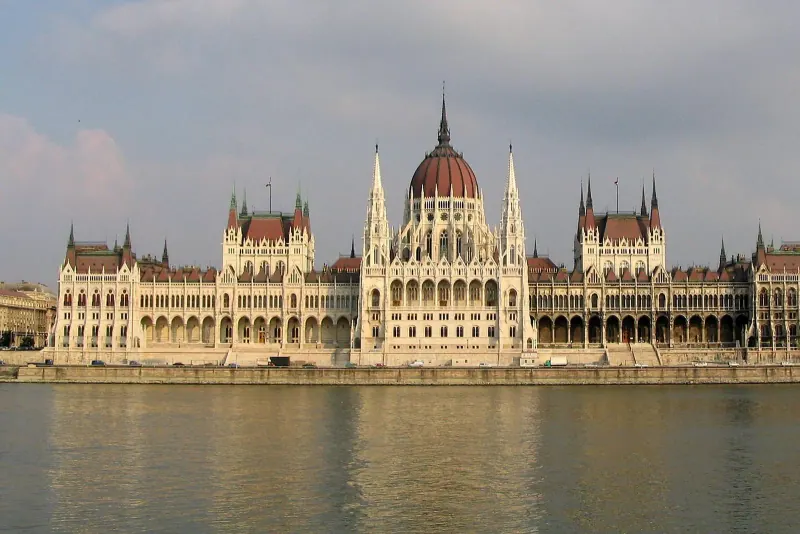 The Hungarian Parliament Building across the Danube