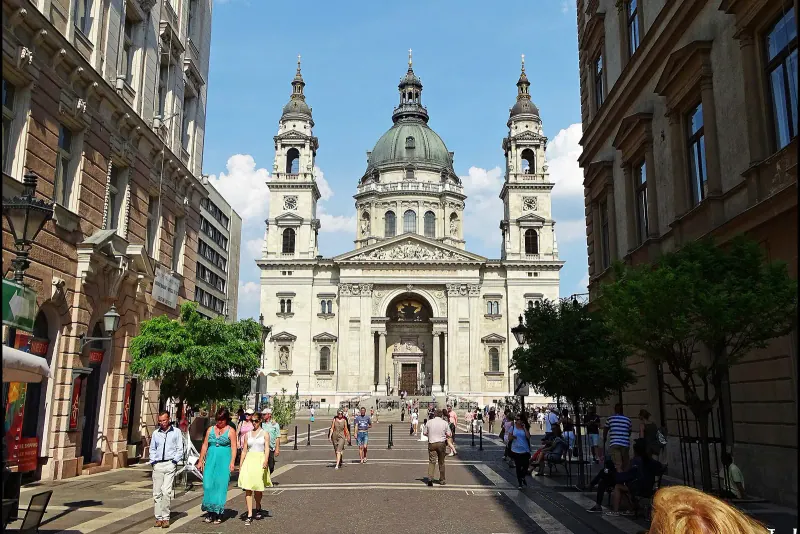 St Stephen's Basilica and its square in Pest