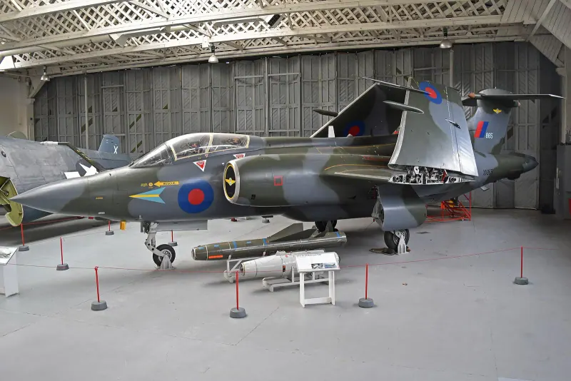 A Vulcan bomber inside the IWM Duxford hangar