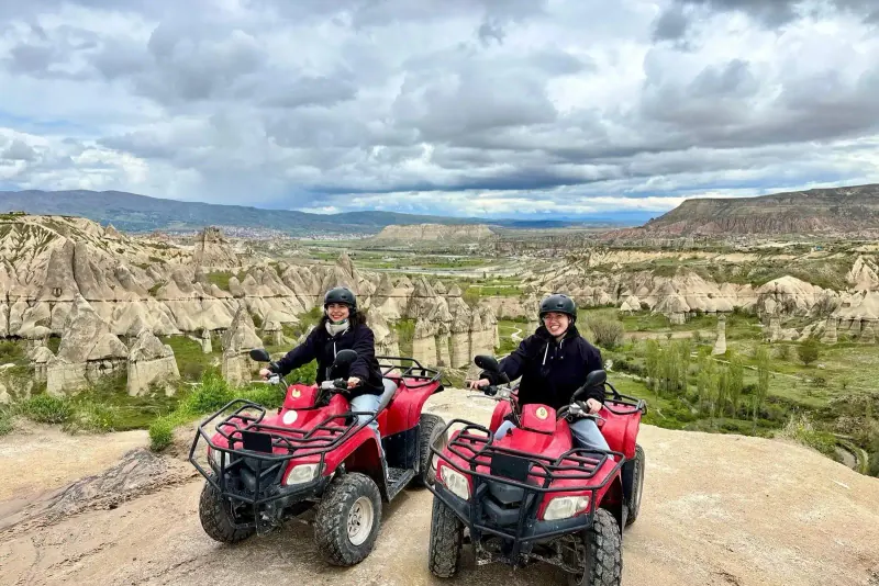 ATVs at sunset in Cappadocia's Red and Rose valleys