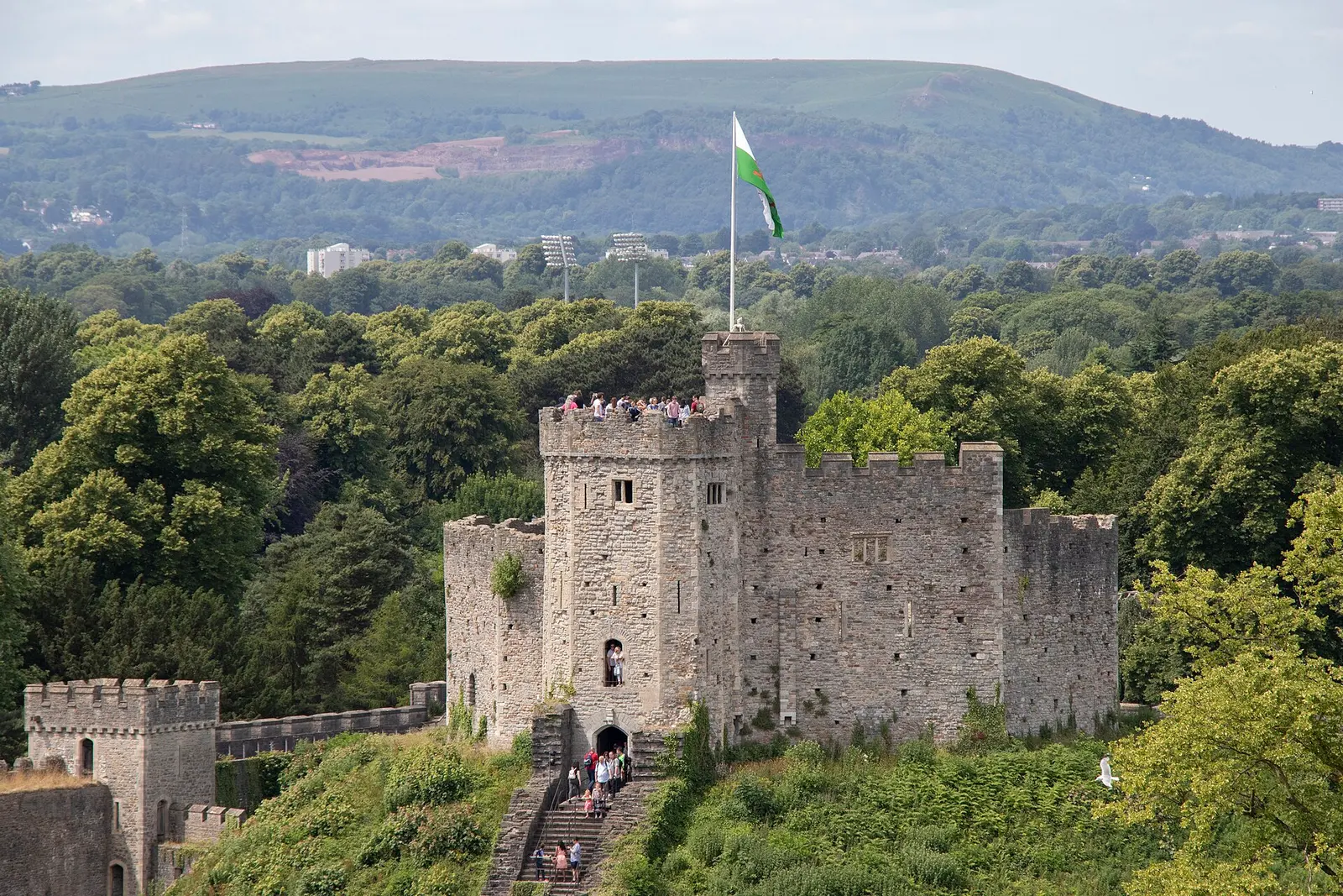 The Norman keep of Cardiff Castle
