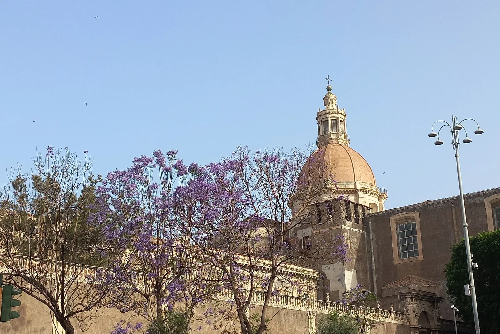 The dome of the Monastero dei Benedettini in Catania