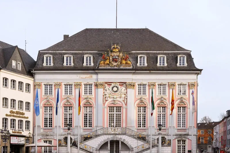 Bonn's rococo old town hall on the market square