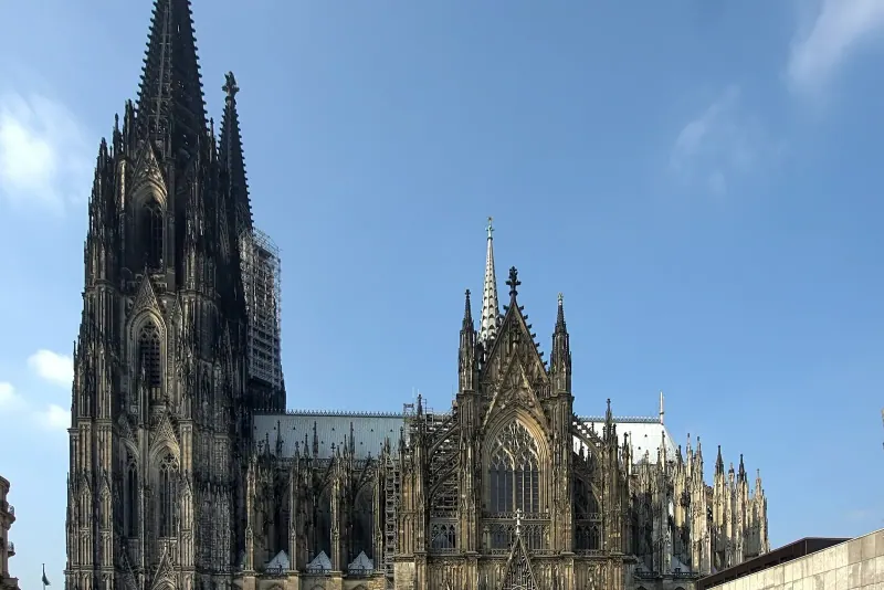 Cologne cathedral's south facade and towers