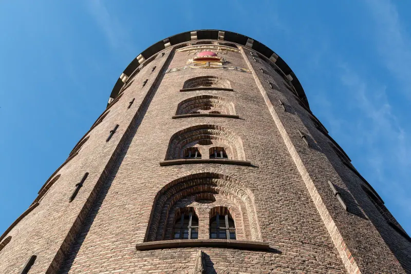 The spiral facade of the Round Tower (Rundetaarn) in Copenhagen