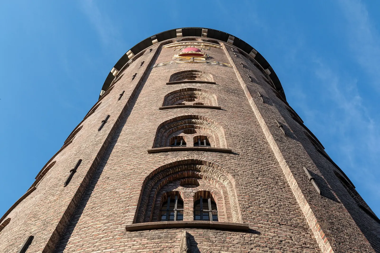 The spiral facade of the Round Tower (Rundetaarn) in Copenhagen