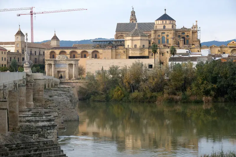 The Mosque-Cathedral and Roman bridge over the Guadalquivir, Cordoba