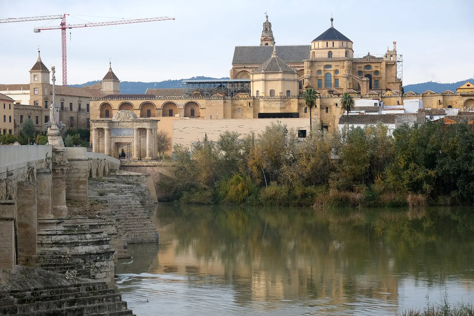 The Mosque-Cathedral and Roman bridge over the Guadalquivir, Cordoba