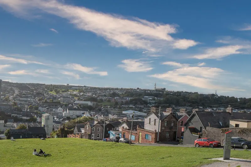 Cork city seen across the river from Bell's Field