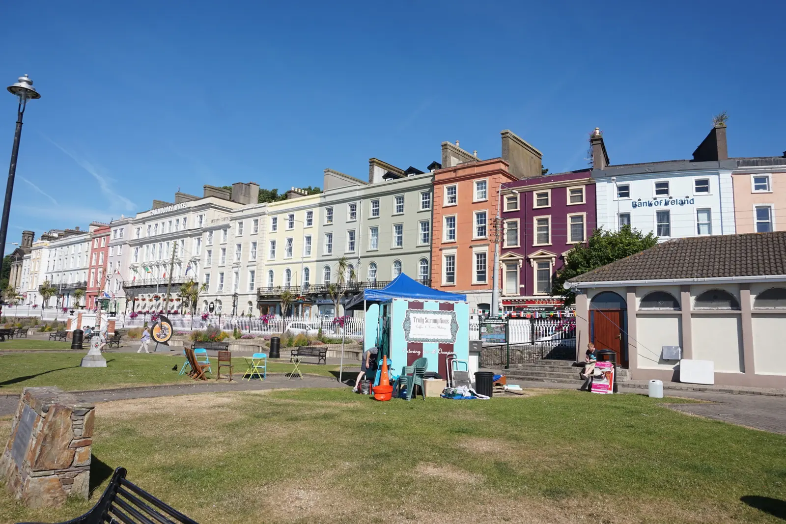 The Deck of Cards houses under Cobh cathedral