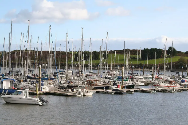 Yachts filling Kinsale's marina