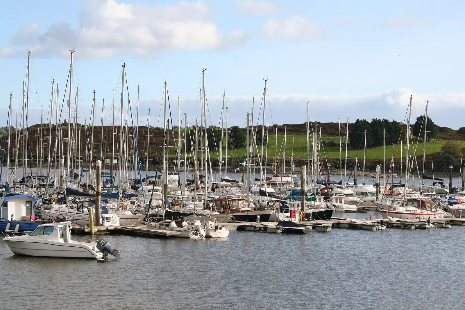 Yachts filling Kinsale's marina
