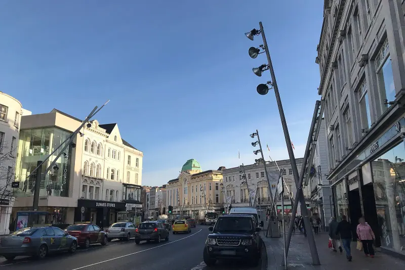 Shoppers on Saint Patrick's Street in Cork