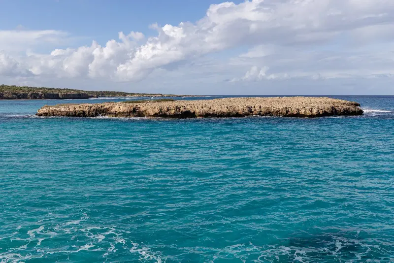 Boat anchored at the Blue Lagoon