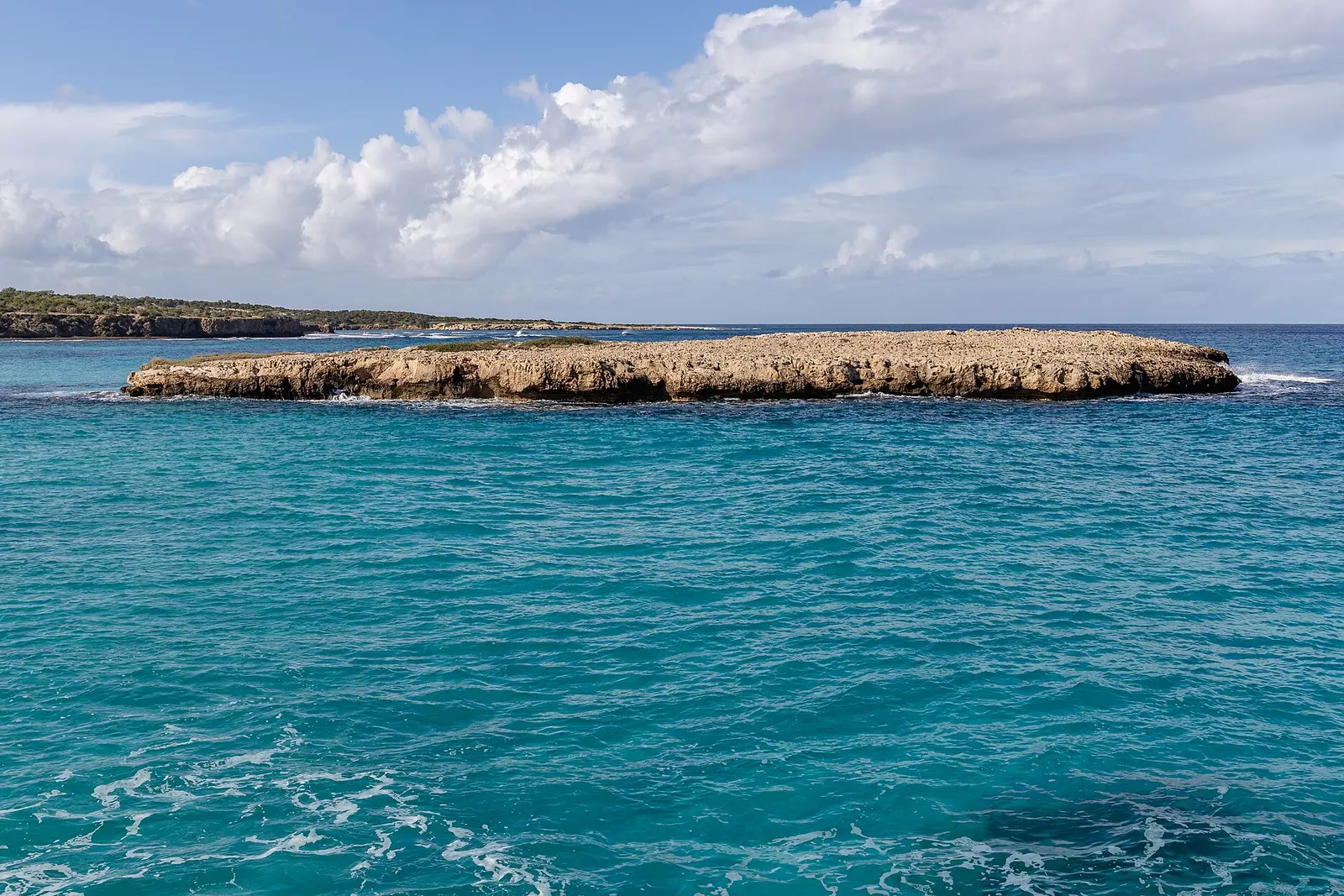 Boat anchored at the Blue Lagoon