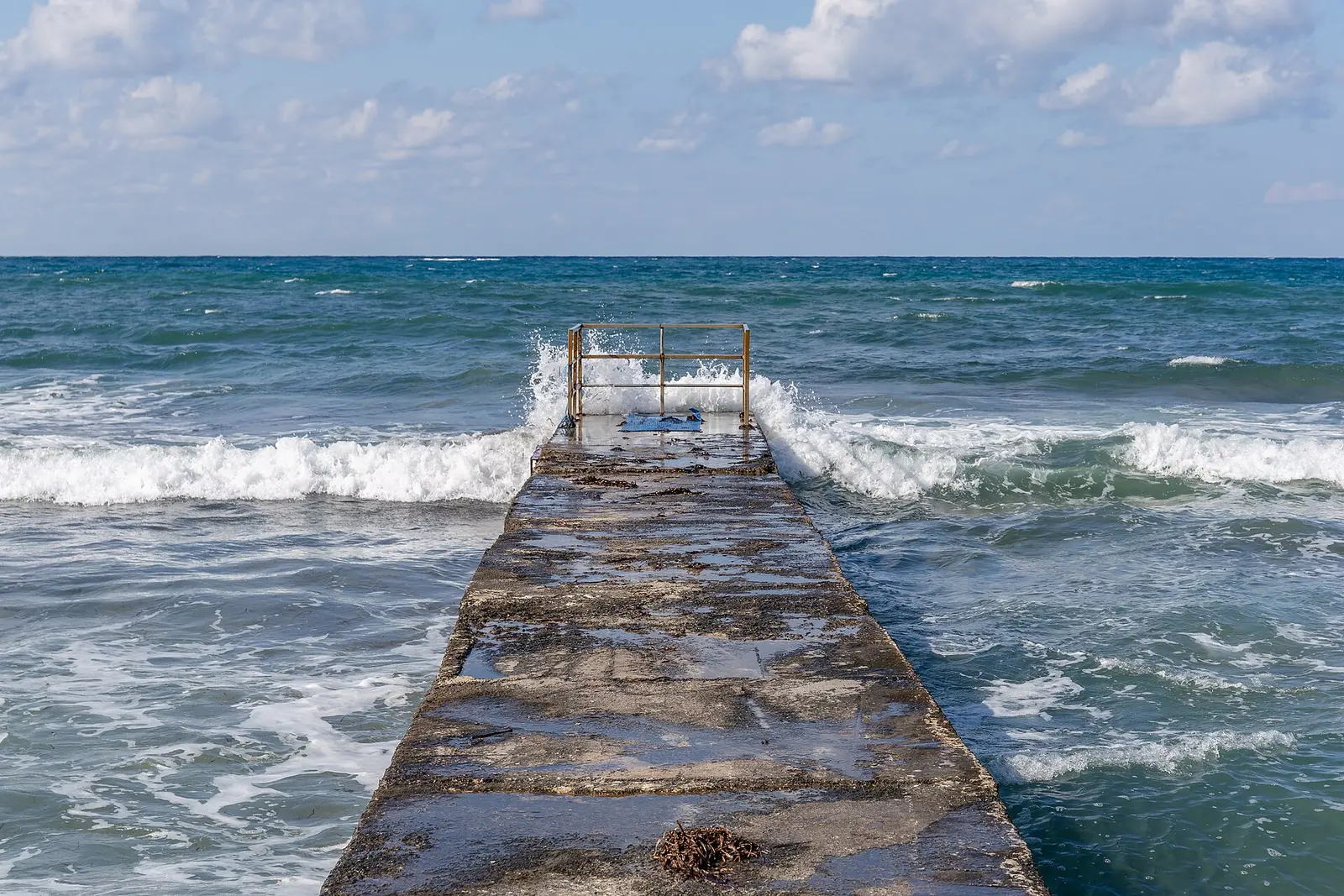 Paphos coast and castle rocks