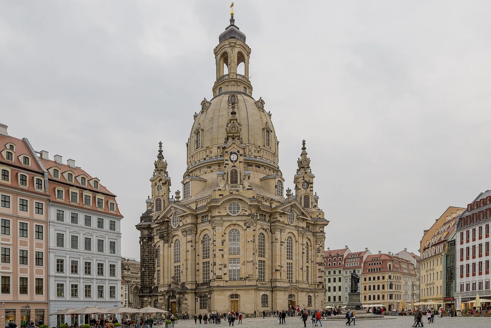 The Frauenkirche and rebuilt houses on the Neumarkt