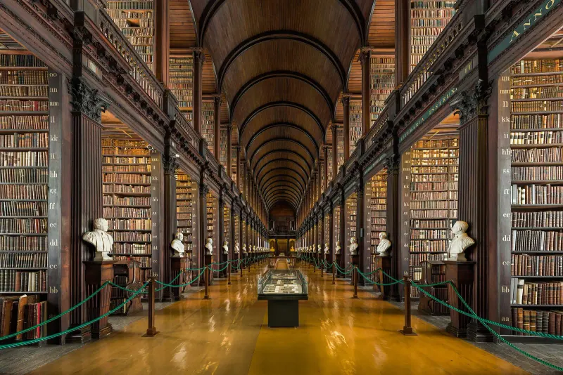 The Long Room of the Old Library at Trinity College