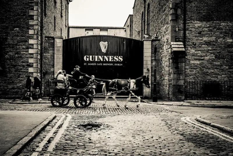 The St James's Gate of the Guinness brewery
