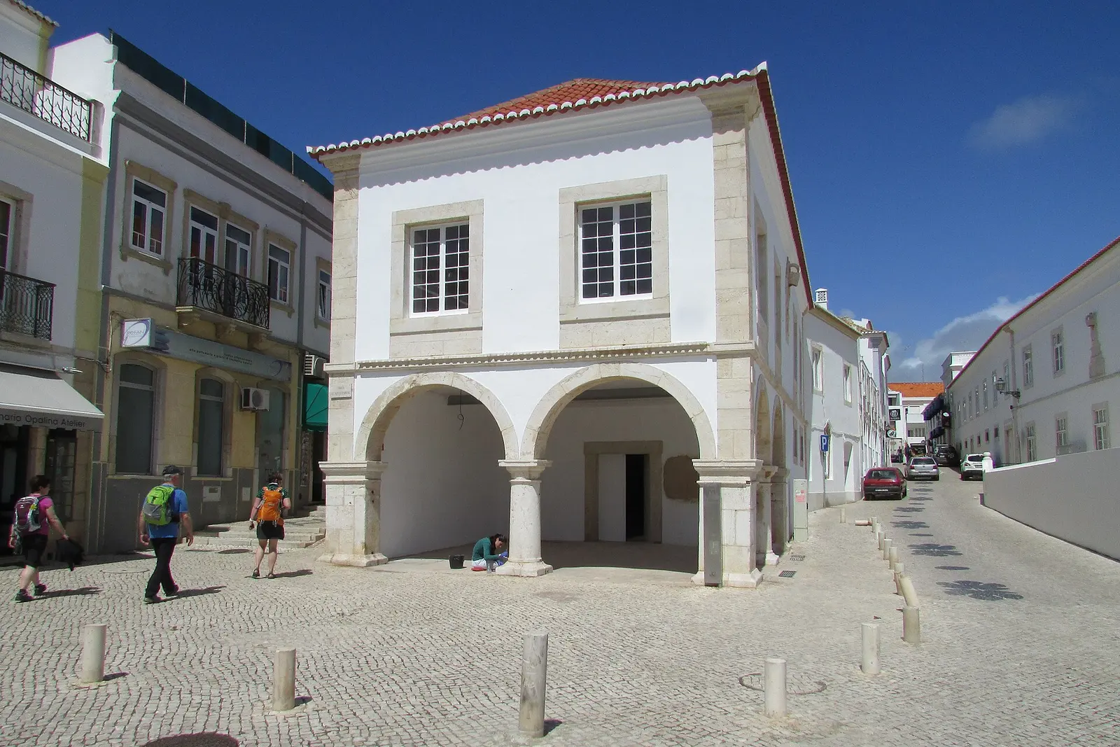 A whitewashed square in Lagos' old town