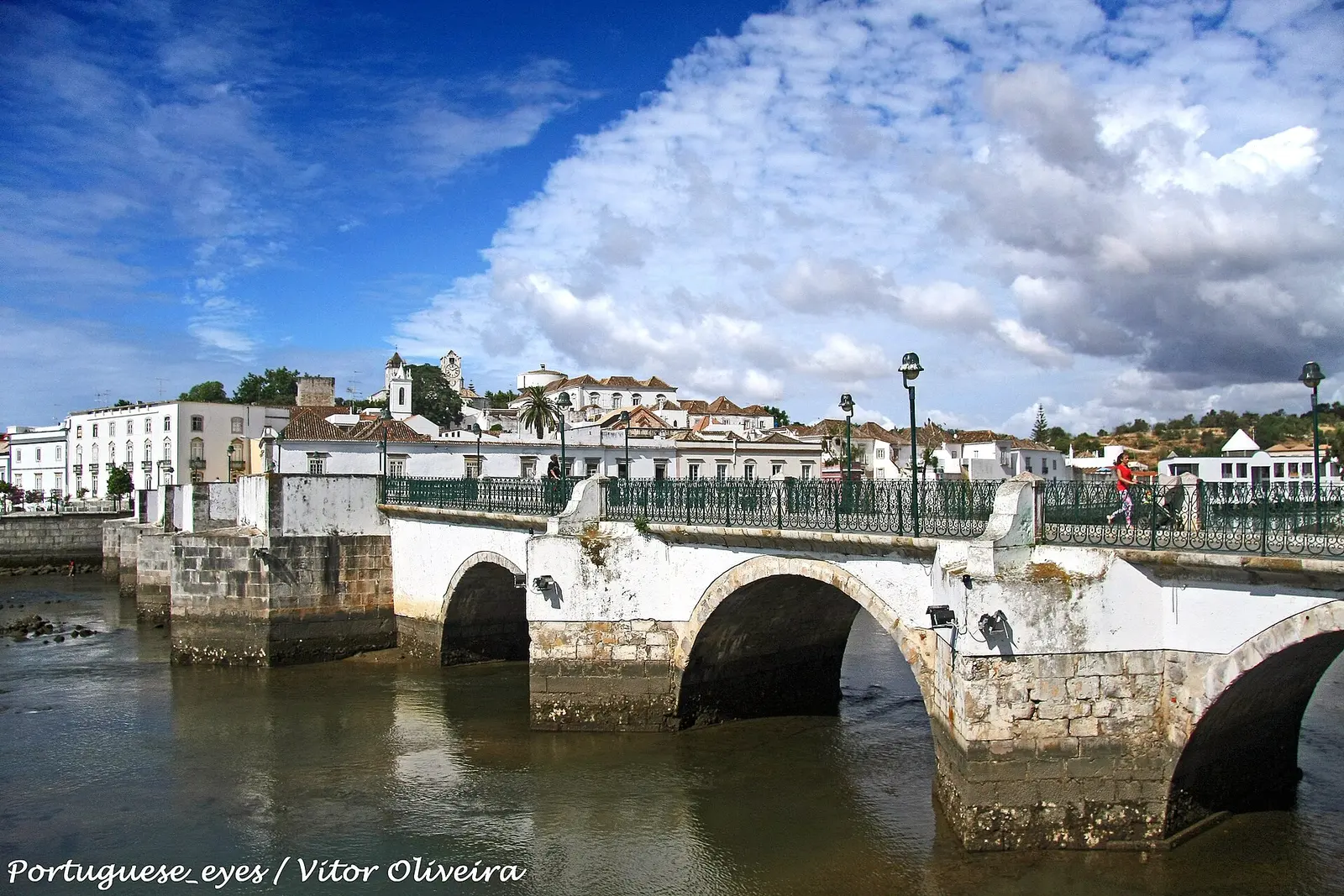 Tavira's Roman bridge over the Gilao river